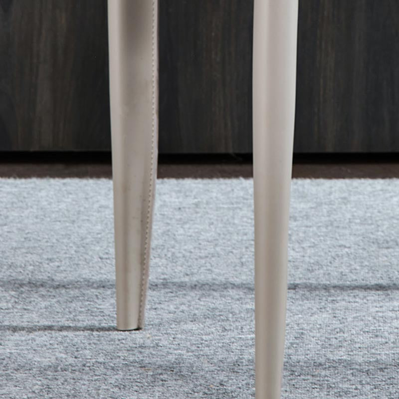 Contemporary Style Dining Chairs Armless Chair with Metal Legs for Kitchen