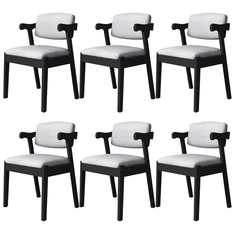 Modern Wood Dining Chair Open Back Dining Side Furniture in Matte Finish for Home