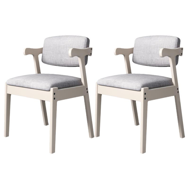 Modern Wood Dining Chair Open Back Dining Side Furniture in Matte Finish for Home