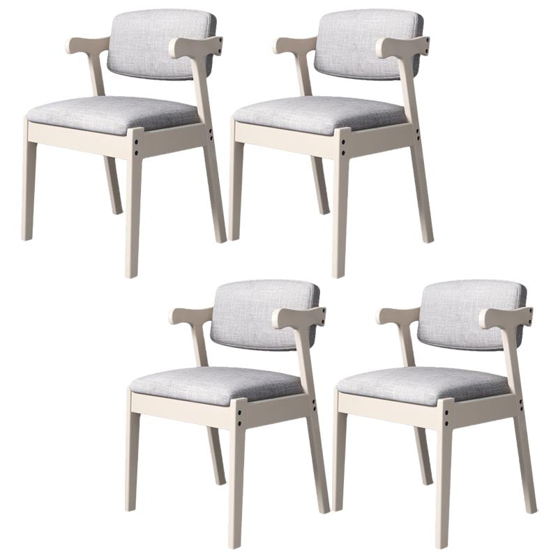 Modern Wood Dining Chair Open Back Dining Side Furniture in Matte Finish for Home