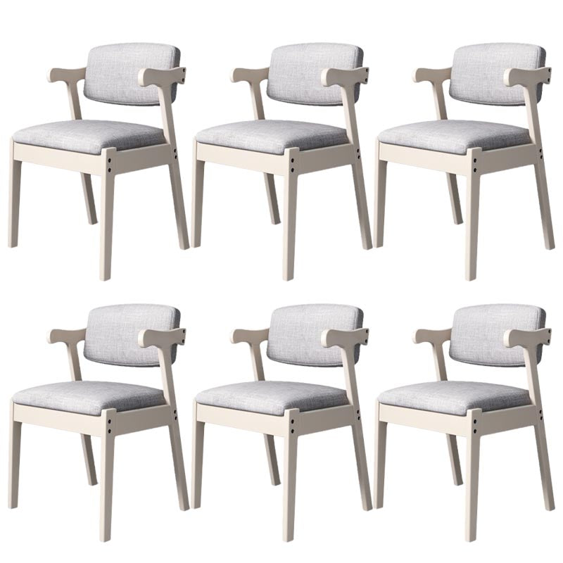 Modern Wood Dining Chair Open Back Dining Side Furniture in Matte Finish for Home