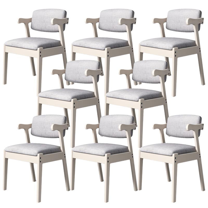 Modern Wood Dining Chair Open Back Dining Side Furniture in Matte Finish for Home