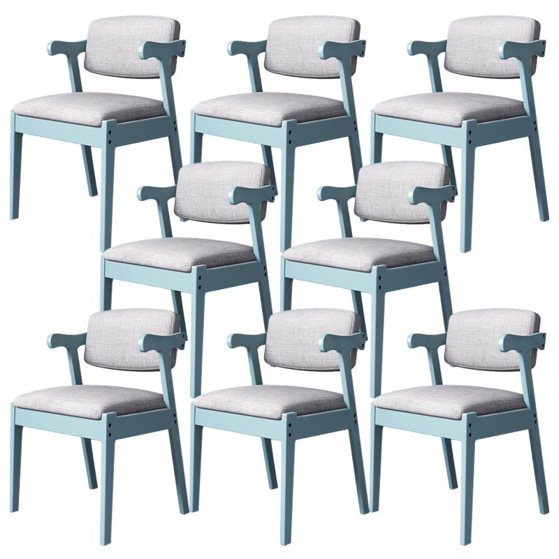 Modern Wood Dining Chair Open Back Dining Side Furniture in Matte Finish for Home