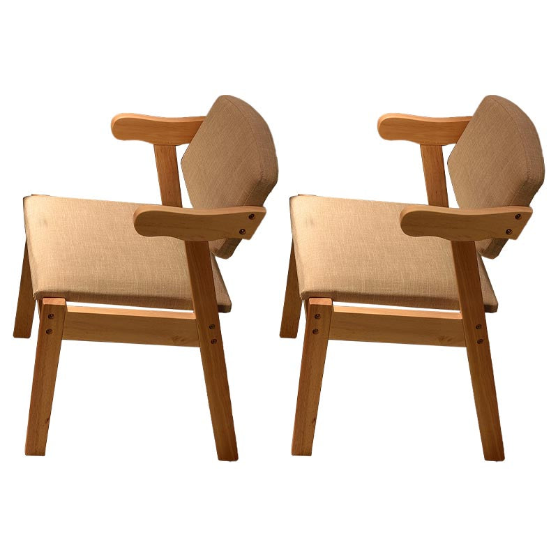 Modern Wood Dining Chair Open Back Dining Side Furniture in Matte Finish for Home