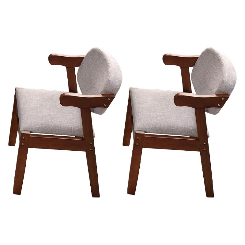 Modern Wood Dining Chair Open Back Dining Side Furniture in Matte Finish for Home