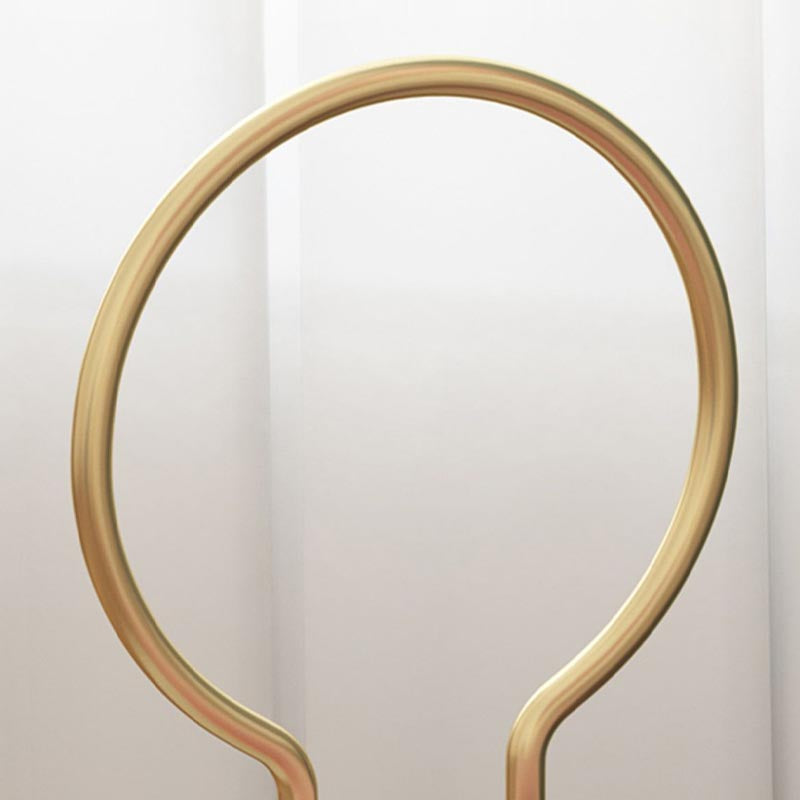 Glam Velvet Dining Chair Open Back Dining Side Furniture with Gold Legs in Matte Finish