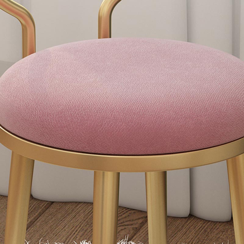 Glam Velvet Dining Chair Open Back Dining Side Furniture with Gold Legs in Matte Finish