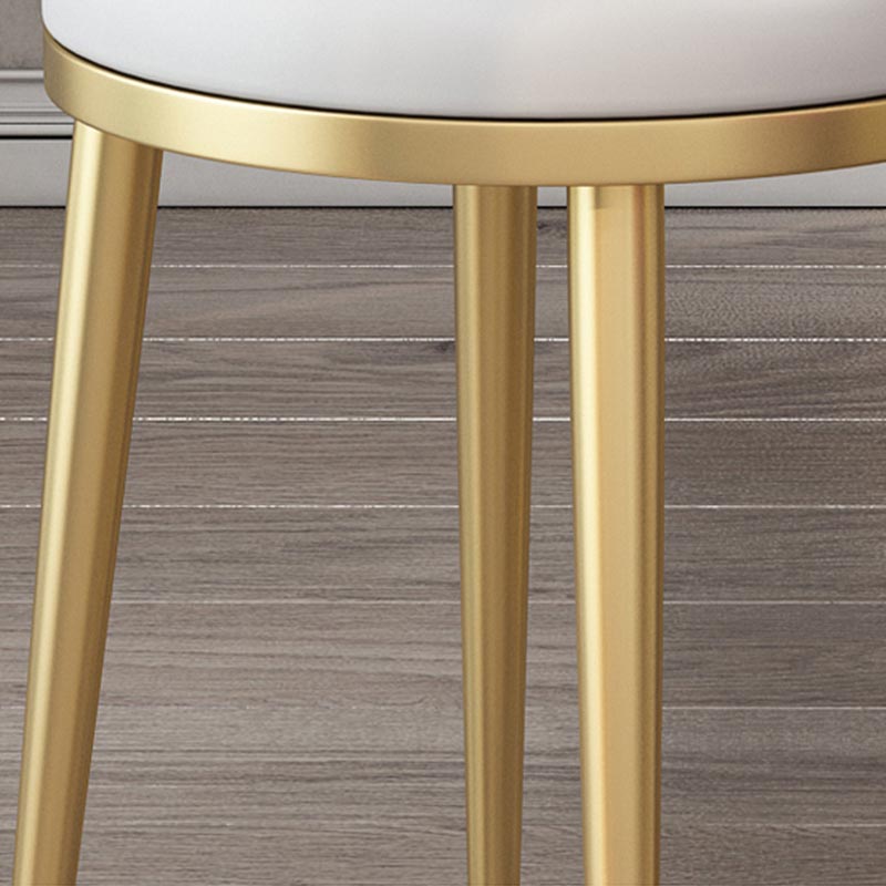 Glam Velvet Dining Chair Open Back Dining Side Furniture with Gold Legs in Matte Finish