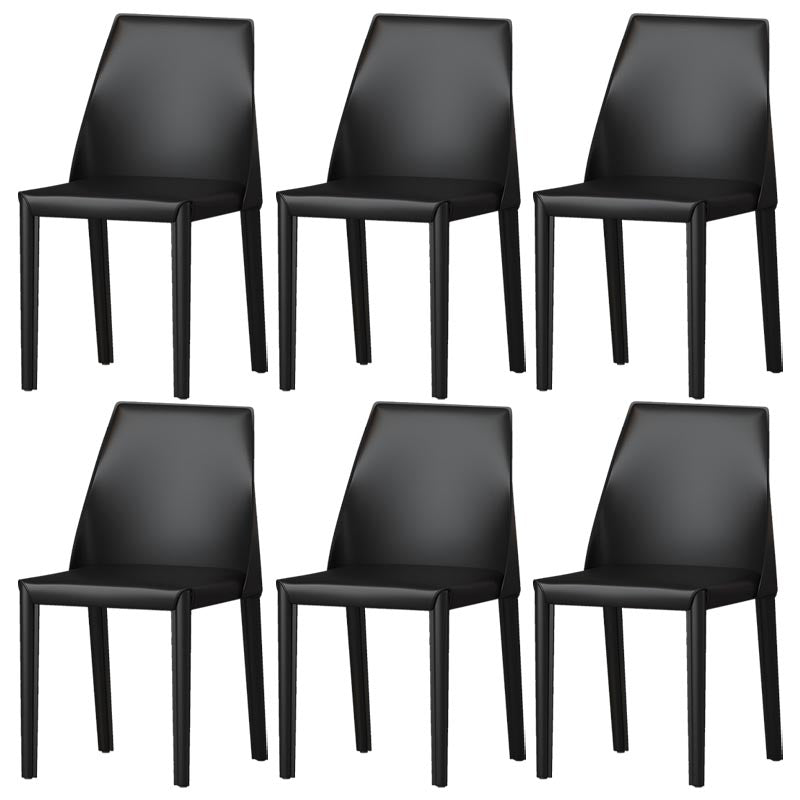 Modern Kitchen Leather Dining Chair Parsons Chair in Matte Finish for Home