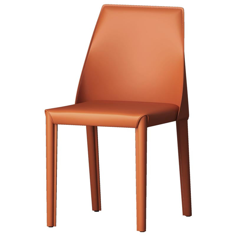 Modern Kitchen Leather Dining Chair Parsons Chair in Matte Finish for Home