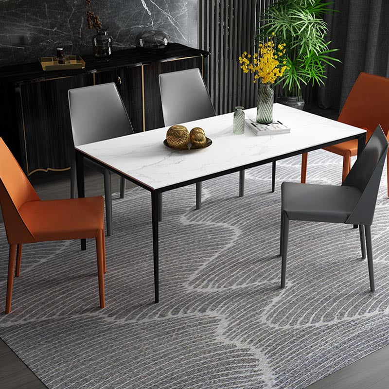 Modern Kitchen Leather Dining Chair Parsons Chair in Matte Finish for Home