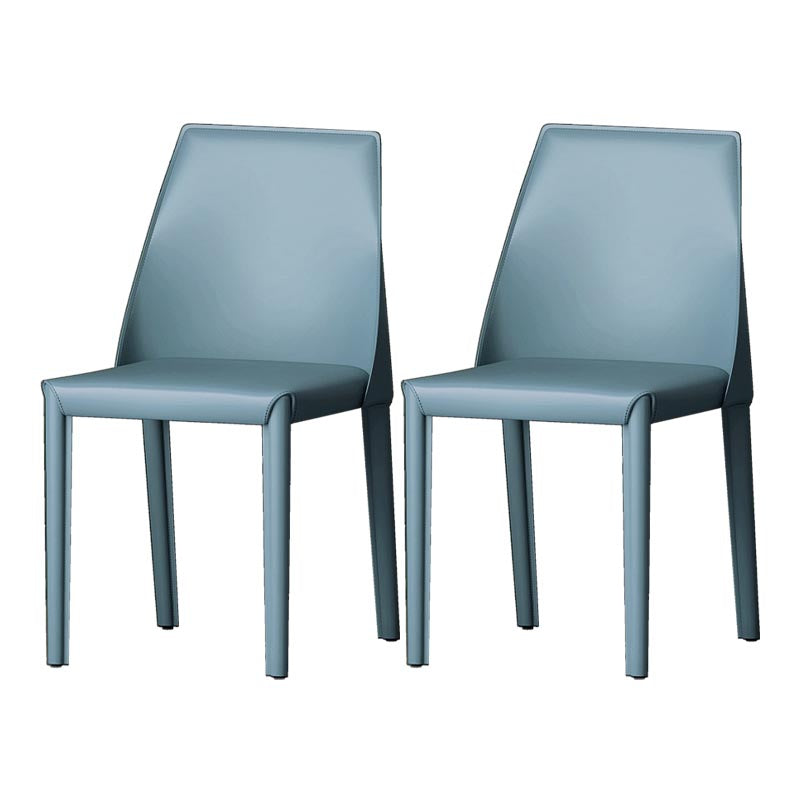 Modern Kitchen Leather Dining Chair Parsons Chair in Matte Finish for Home