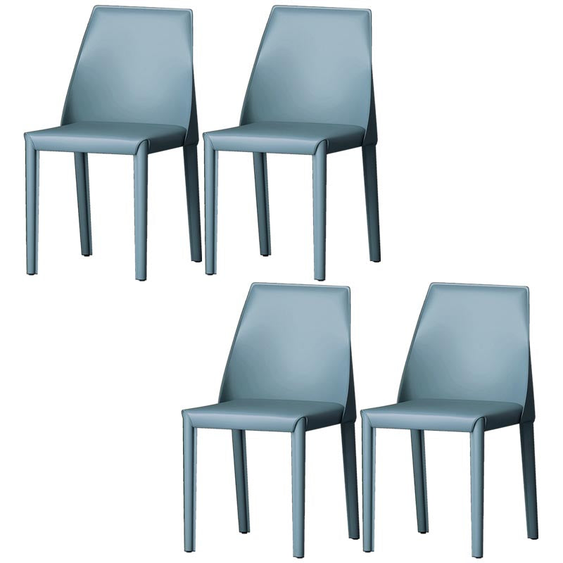 Modern Kitchen Leather Dining Chair Parsons Chair in Matte Finish for Home