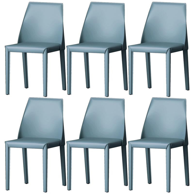 Modern Kitchen Leather Dining Chair Parsons Chair in Matte Finish for Home