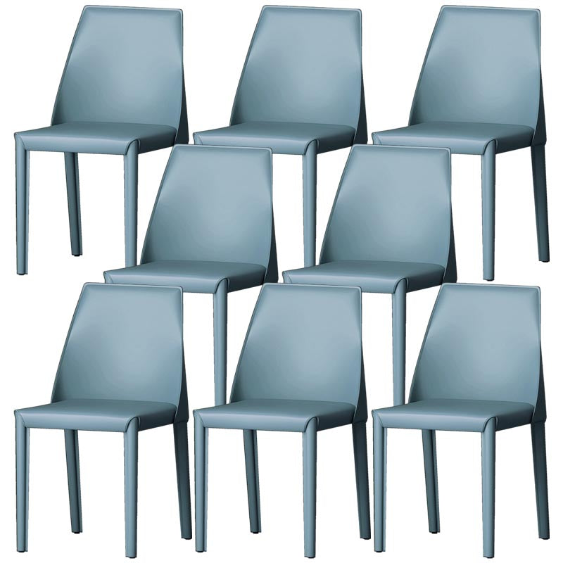 Modern Kitchen Leather Dining Chair Parsons Chair in Matte Finish for Home