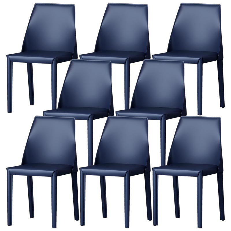 Modern Kitchen Leather Dining Chair Parsons Chair in Matte Finish for Home