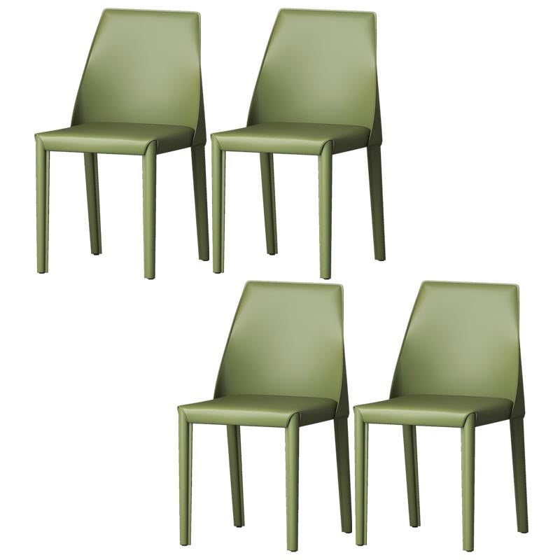 Modern Kitchen Leather Dining Chair Parsons Chair in Matte Finish for Home