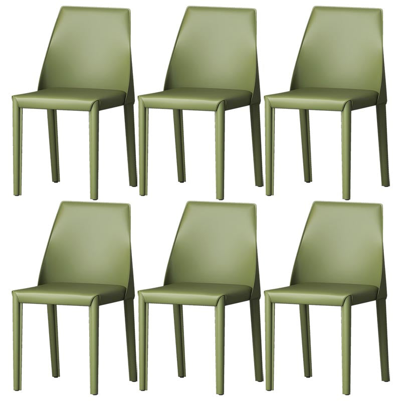 Modern Kitchen Leather Dining Chair Parsons Chair in Matte Finish for Home