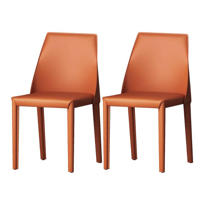 Modern Kitchen Leather Dining Chair Parsons Chair in Matte Finish for Home