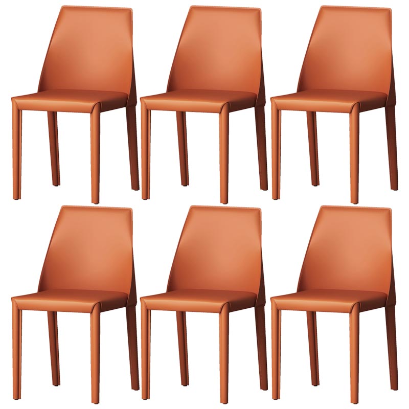 Modern Kitchen Leather Dining Chair Parsons Chair in Matte Finish for Home