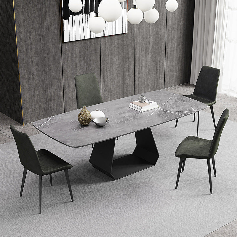 Modern Sintered Stone Dining Set Rectangle 1/4/5/7 Pieces Dining Area Table Set