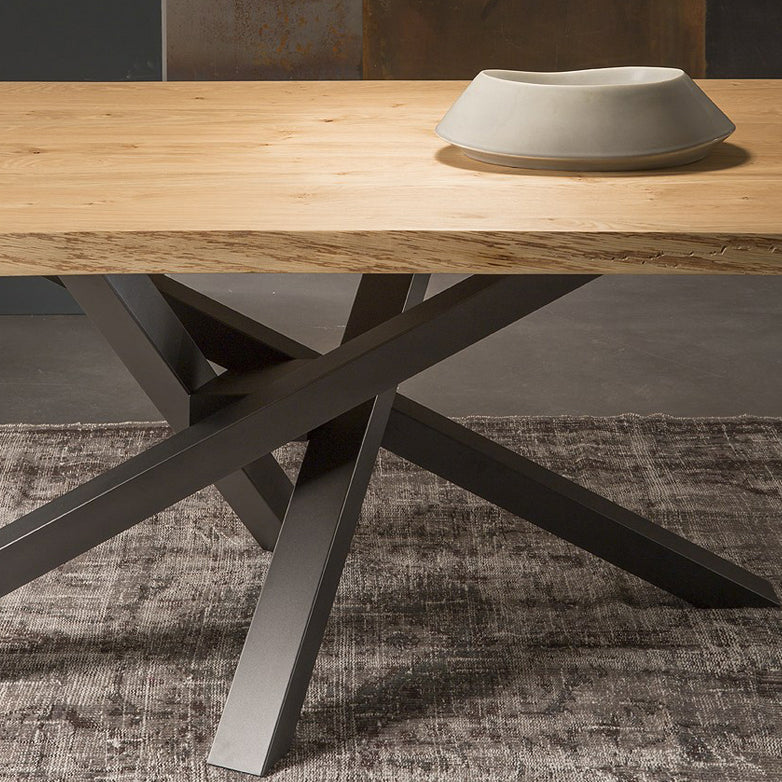 Industrial Dinning Table with Pine Rectangle Dining Table for Kitchen