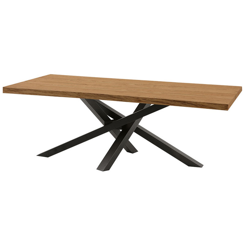 Industrial Dinning Table with Pine Rectangle Dining Table for Kitchen