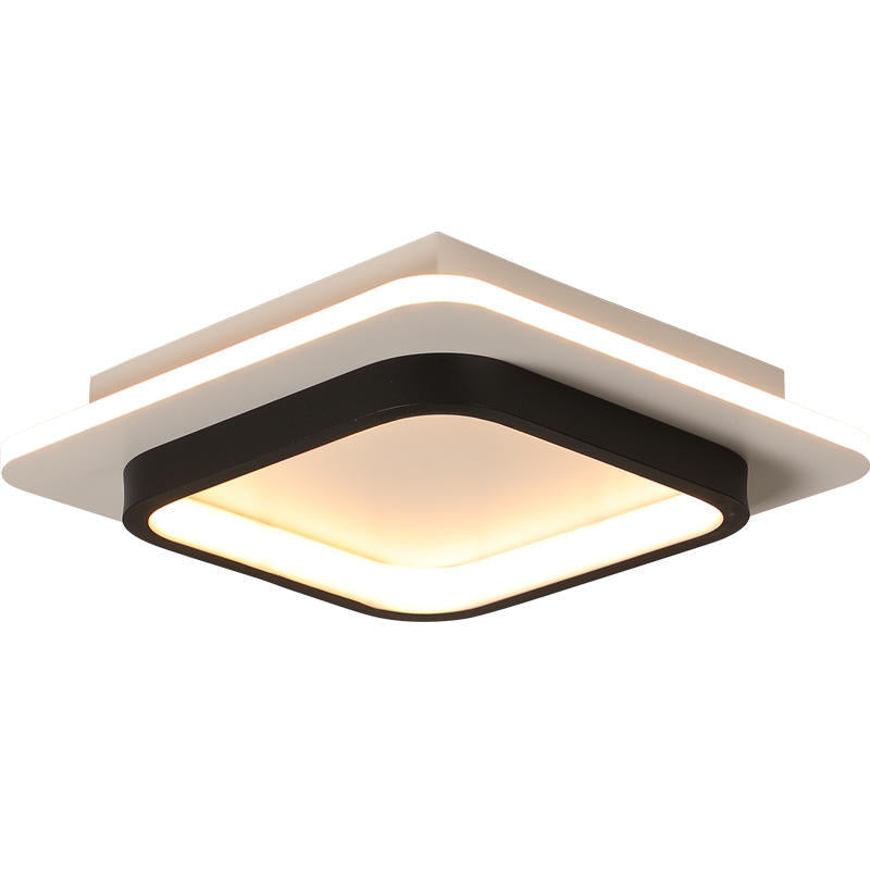 Modern Minimalist LED Ceiling Light Geometric Flush Mount with Acrylic Shade