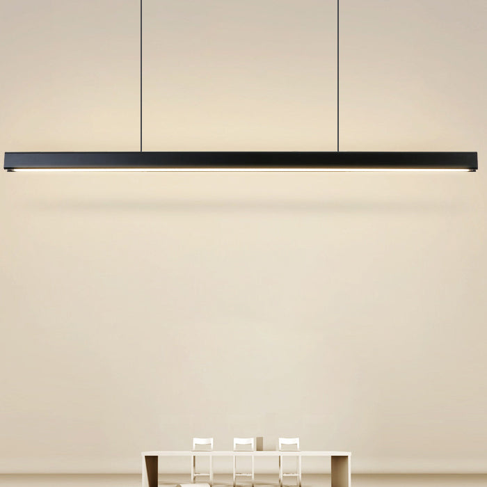 Black Rectangular Pendant Light in Modern Creative Style Acrylic LED Hanging Lamp