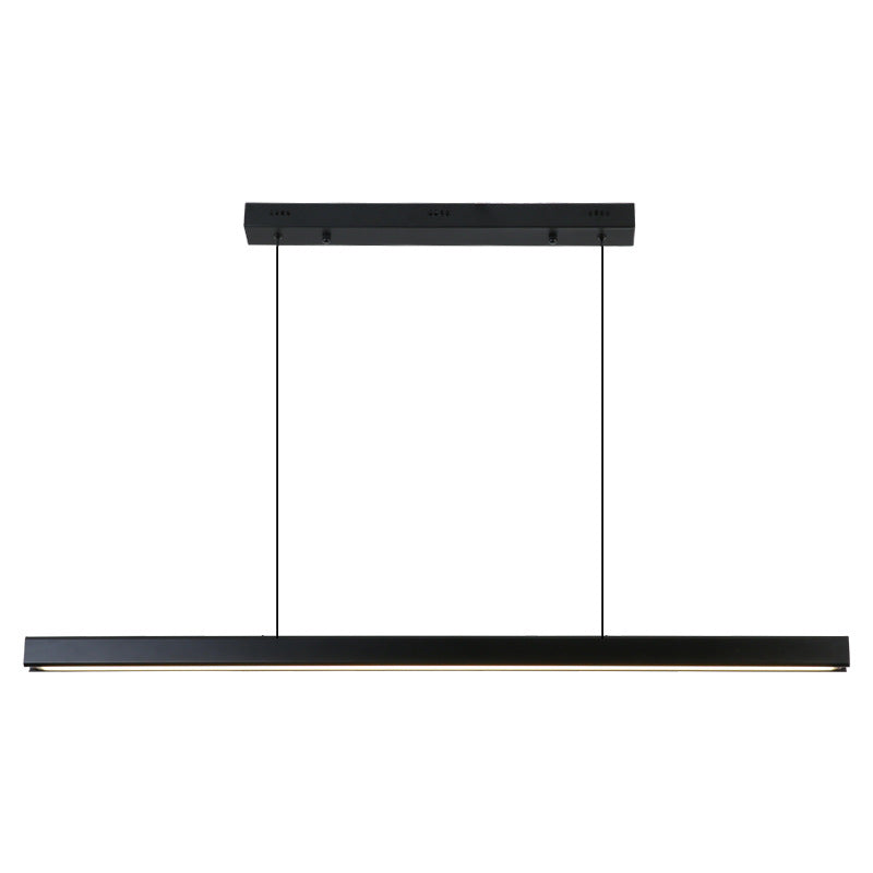 Black Rectangular Pendant Light in Modern Creative Style Acrylic LED Hanging Lamp