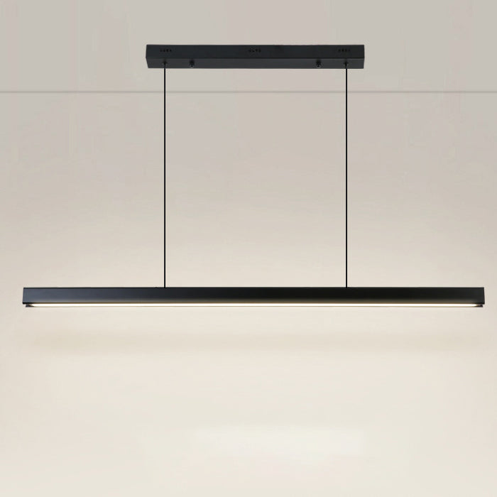Black Rectangular Pendant Light in Modern Creative Style Acrylic LED Hanging Lamp