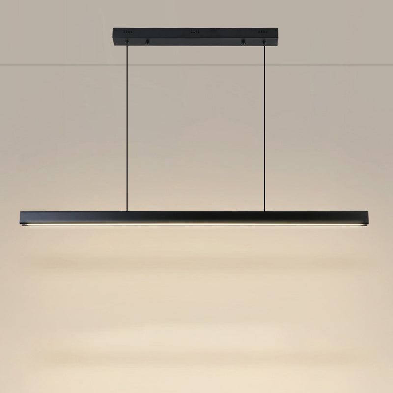 Black Rectangular Pendant Light in Modern Creative Style Acrylic LED Hanging Lamp