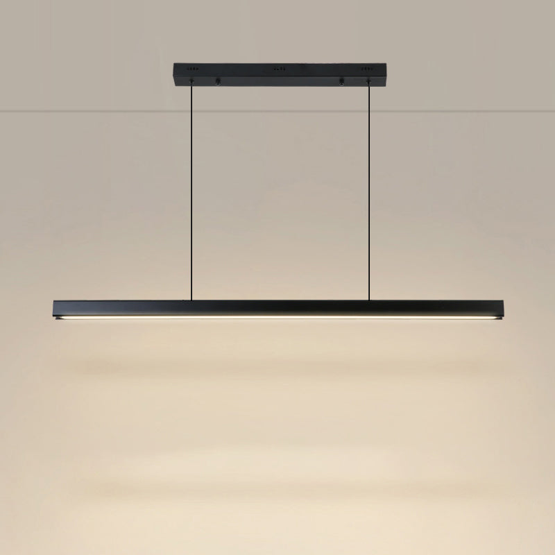 Black Rectangular Pendant Light in Modern Creative Style Acrylic LED Hanging Lamp