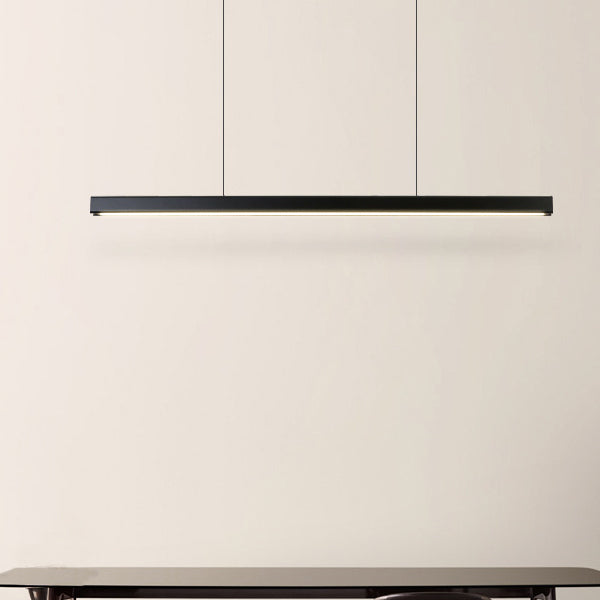 Black Rectangular Pendant Light in Modern Creative Style Acrylic LED Hanging Lamp