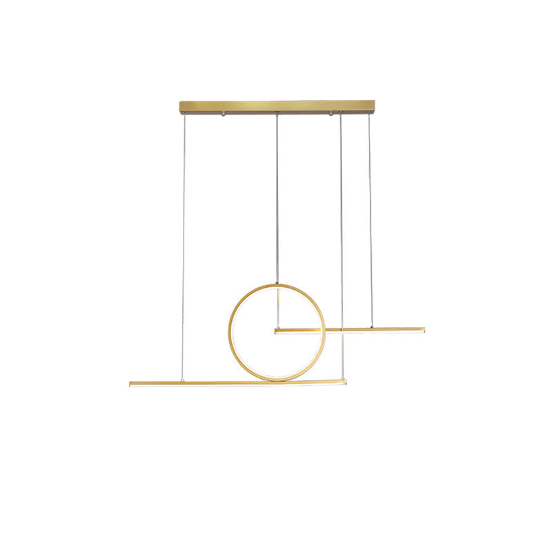 Modern Creative LED Pendant Light Linear 3-Light Hanging Lamp with Silicone Shade