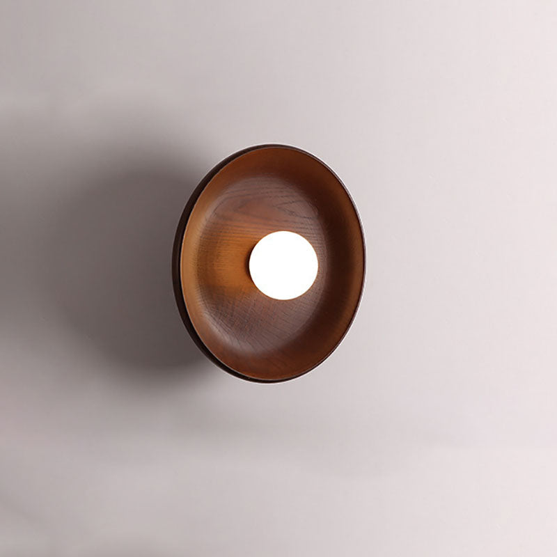 Modern Simplicity Wall Sconce Wooden 1-Light Wall Light for Interior Spaces
