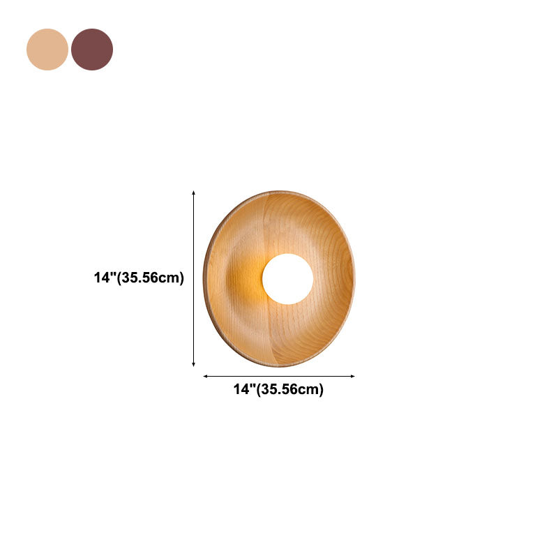 Modern Simplicity Wall Sconce Wooden 1-Light Wall Light for Interior Spaces