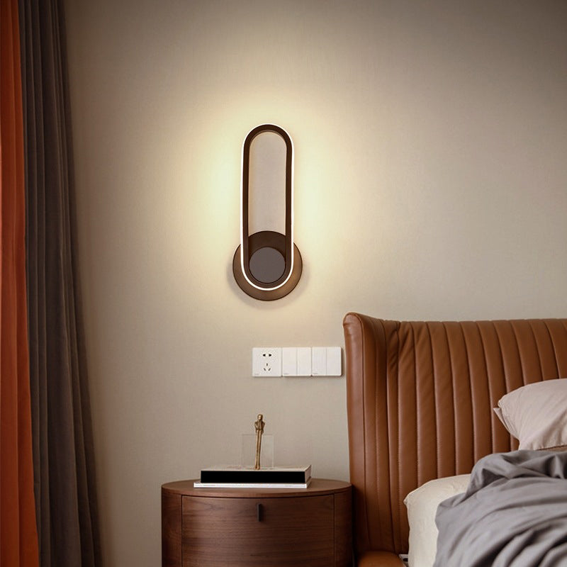 Modern Minimalist LED Wall Sconce Linear Rotatable Wall Light with Acrylic Shade