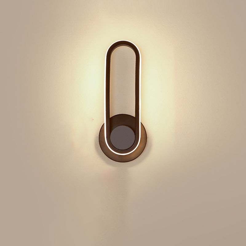 Modern Minimalist LED Wall Sconce Linear Rotatable Wall Light with Acrylic Shade