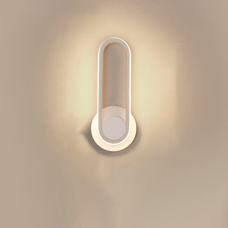Modern Minimalist LED Wall Sconce Linear Rotatable Wall Light with Acrylic Shade