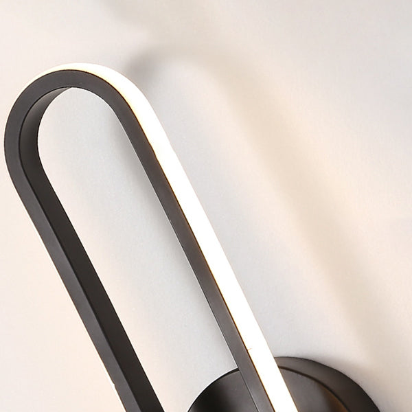Modern Minimalist LED Wall Sconce Linear Rotatable Wall Light with Acrylic Shade