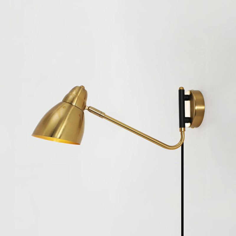 Black / White / Gold 1 - Light Wall Light Adjustable Metal Wall Armed Sconce