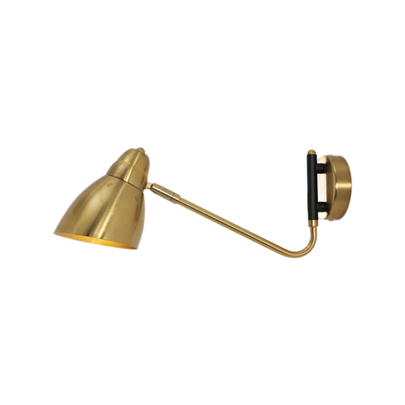 Black / White / Gold 1 - Light Wall Light Adjustable Metal Wall Armed Sconce