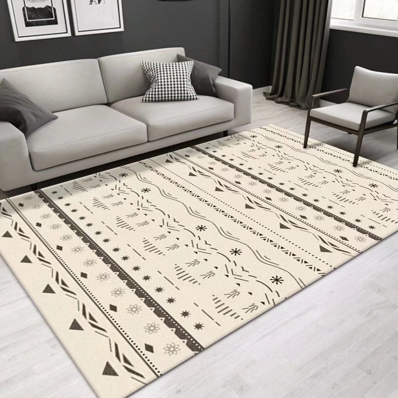 Boho-Chic Area Carpet Multicolor Indoor Rug Washable Polyester Carpet for Living Room