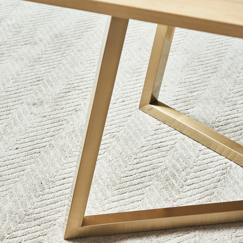 Modern Furniture Set 1/4/7 Pieces Rectangle Table Set with Solid Wood Dining Chairs