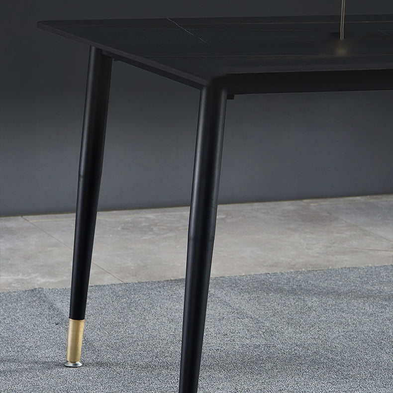 Glam Style Sintered Stone Dining Set Rectangle 1/5/6/7 Pieces Dining Set for Dining Areas