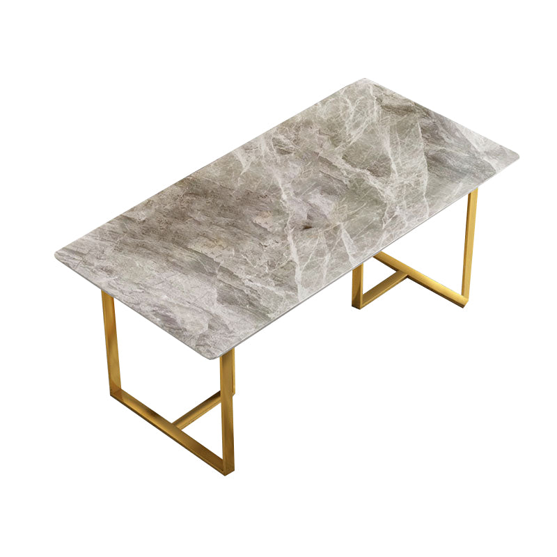 Glam Dining Set 1/4/5 Pcs Rectangle Sintered Stone Top Set with Parsons Chairs