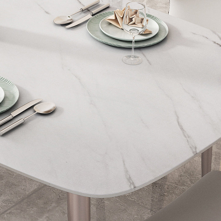 Modern Sintered Stone Dining Set Rectangle 1/2/5/7 Pieces Dining Room Table Set