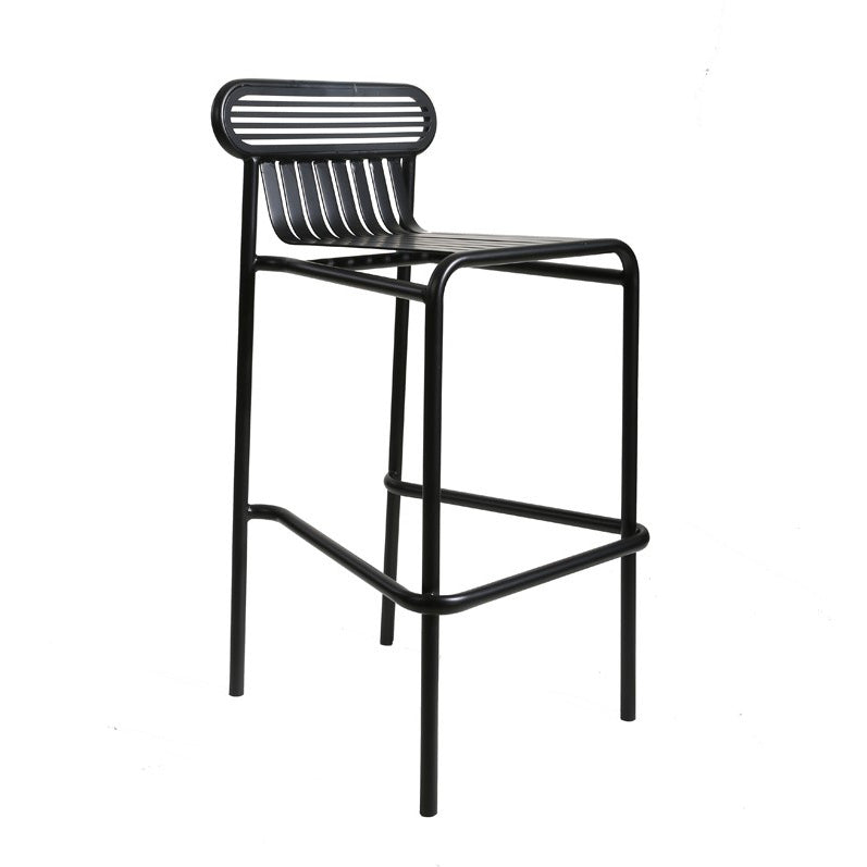 Industrial Square Bar Table Set 1/2 Pieces Counter Table with Iron High Stools