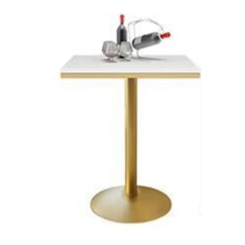 Glam 1/3/5 Pieces Bar Table Set Round Stone Counter Table with High Stools